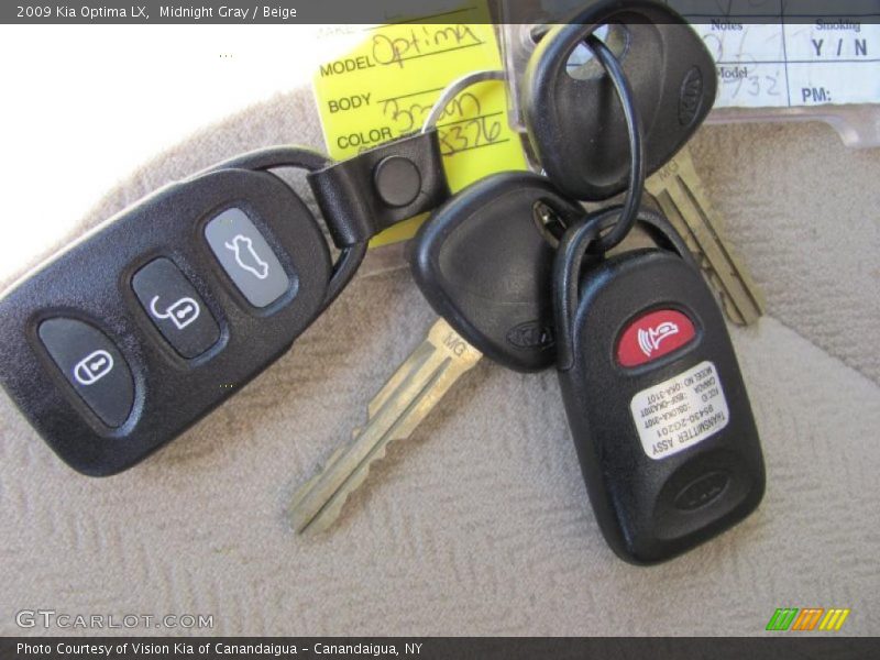 Midnight Gray / Beige 2009 Kia Optima LX