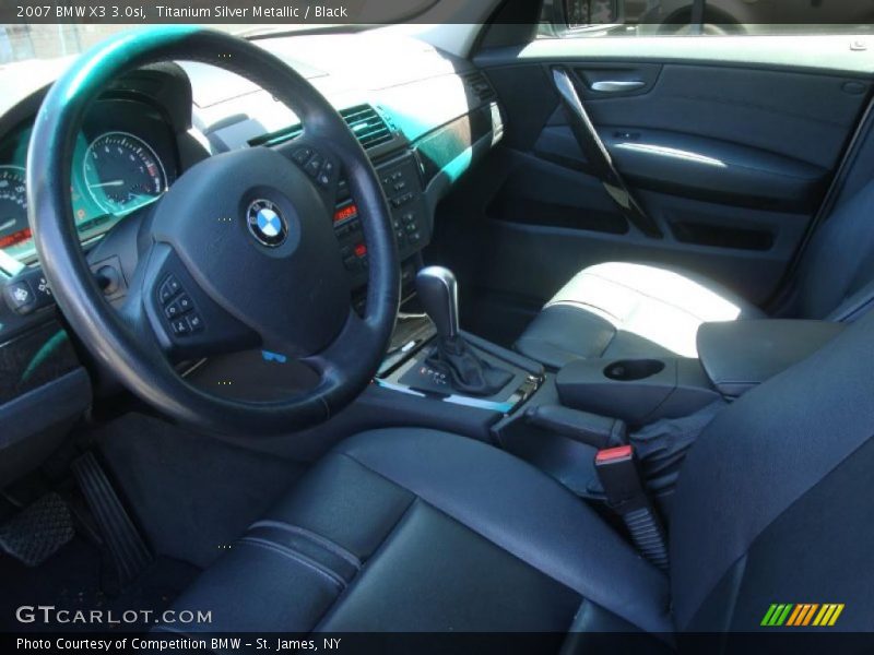 Titanium Silver Metallic / Black 2007 BMW X3 3.0si
