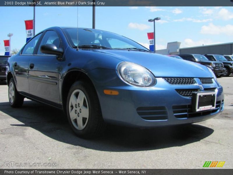 Atlantic Blue Pearl / Dark Slate Gray 2003 Dodge Neon SE