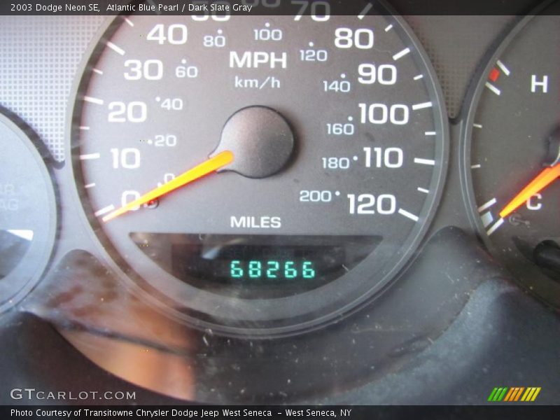 Atlantic Blue Pearl / Dark Slate Gray 2003 Dodge Neon SE