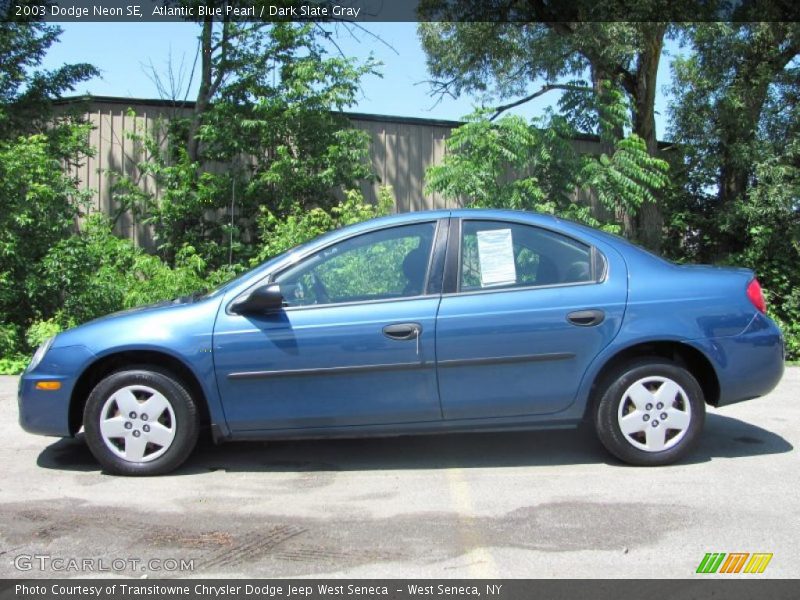 Atlantic Blue Pearl / Dark Slate Gray 2003 Dodge Neon SE