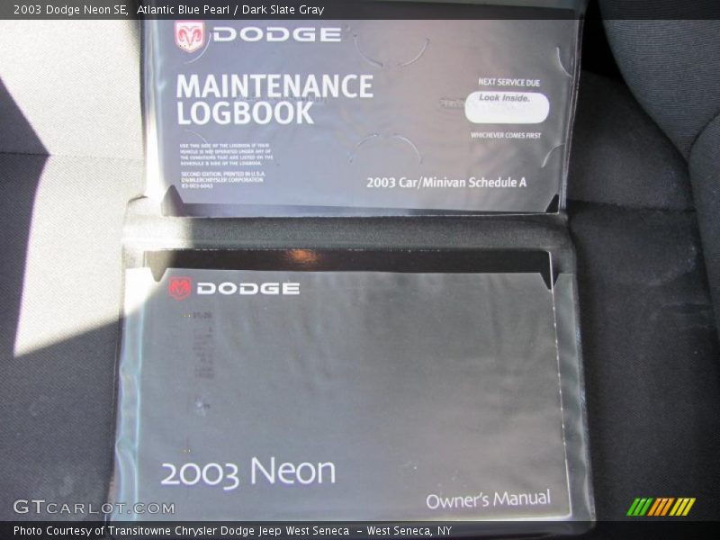 Atlantic Blue Pearl / Dark Slate Gray 2003 Dodge Neon SE