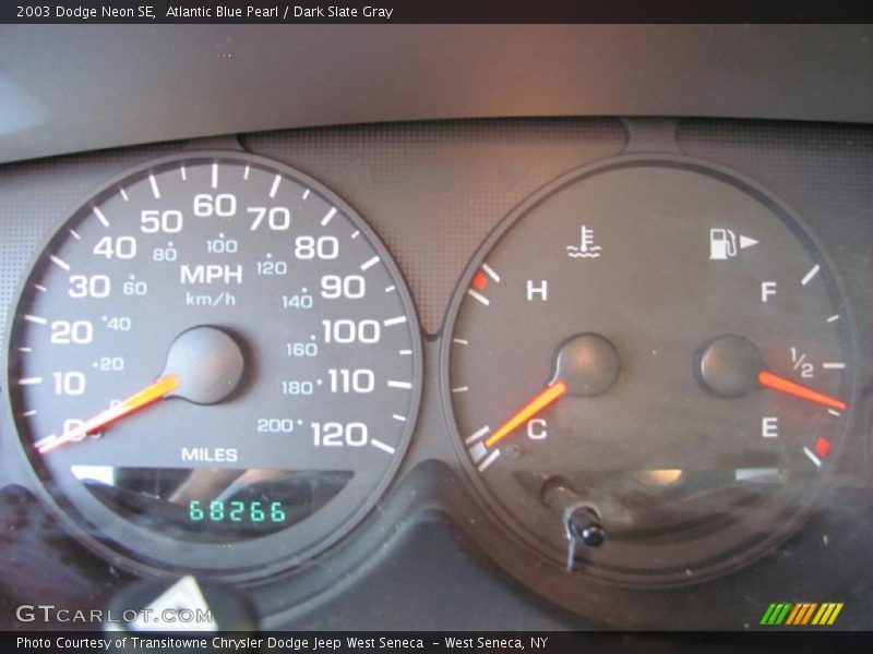 Atlantic Blue Pearl / Dark Slate Gray 2003 Dodge Neon SE