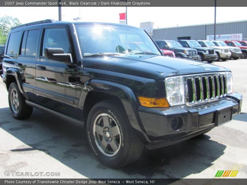 Black Clearcoat / Dark Khaki/Light Graystone 2007 Jeep Commander Sport 4x4