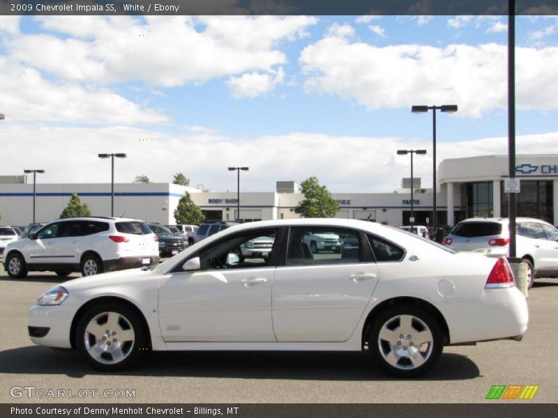 White / Ebony 2009 Chevrolet Impala SS