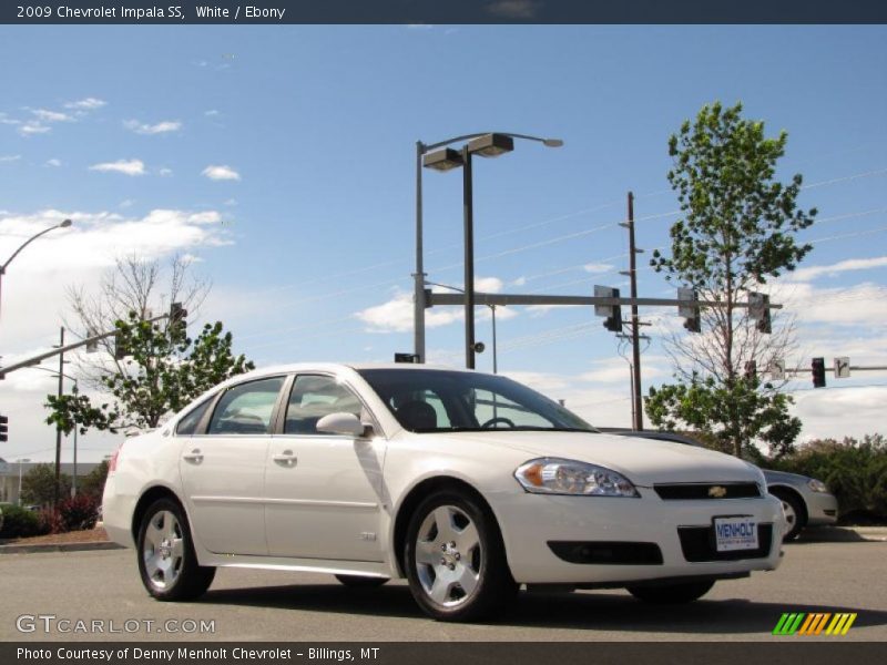 White / Ebony 2009 Chevrolet Impala SS