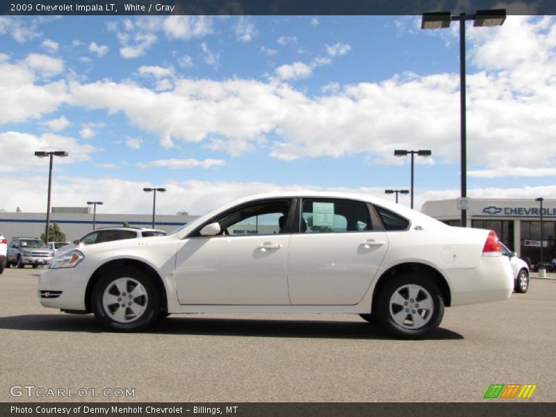 White / Gray 2009 Chevrolet Impala LT