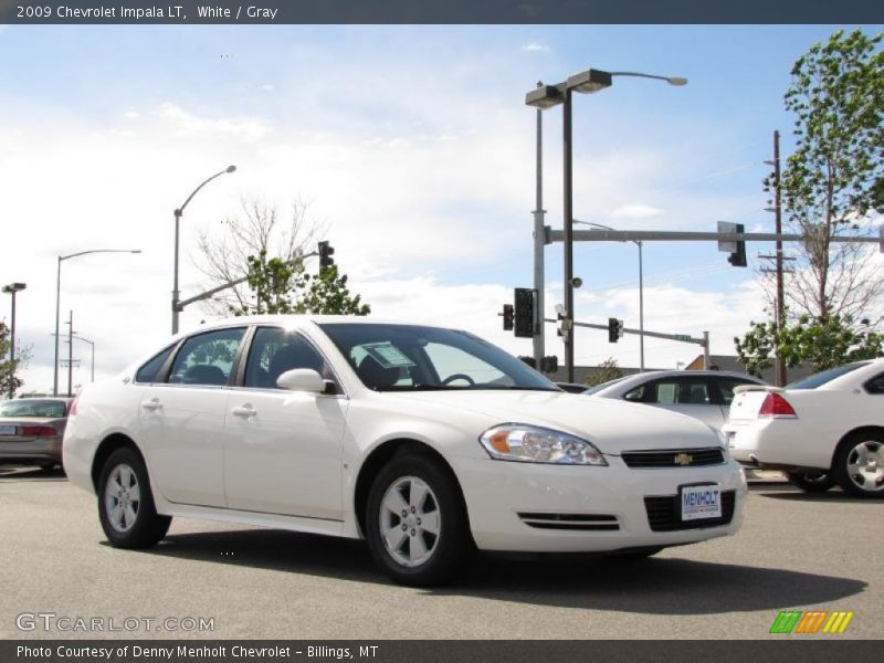 White / Gray 2009 Chevrolet Impala LT