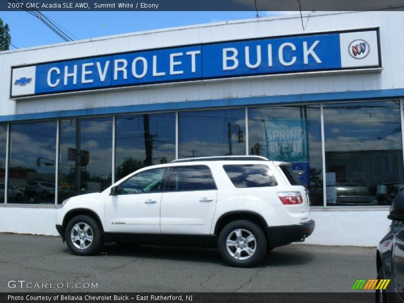 Summit White / Ebony 2007 GMC Acadia SLE AWD