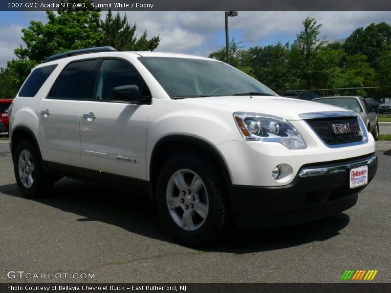 Summit White / Ebony 2007 GMC Acadia SLE AWD