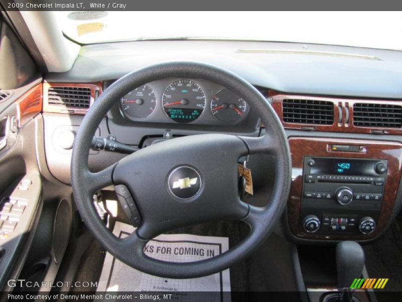 White / Gray 2009 Chevrolet Impala LT