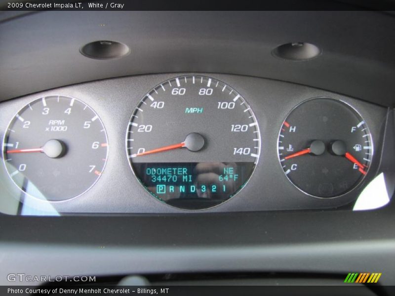 White / Gray 2009 Chevrolet Impala LT