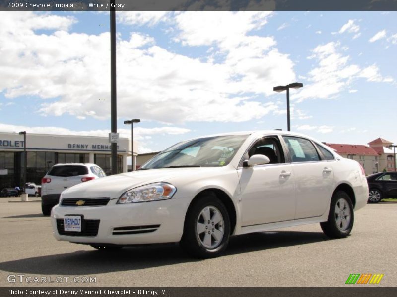 White / Gray 2009 Chevrolet Impala LT