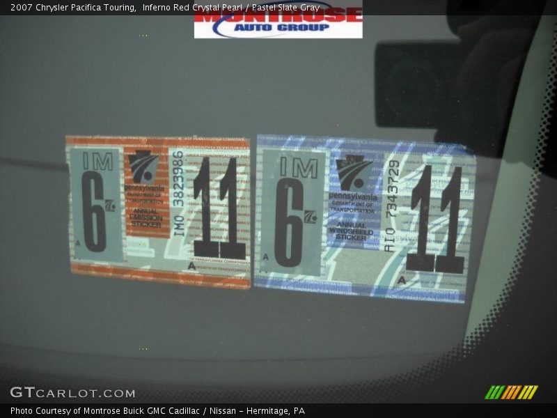 Inferno Red Crystal Pearl / Pastel Slate Gray 2007 Chrysler Pacifica Touring