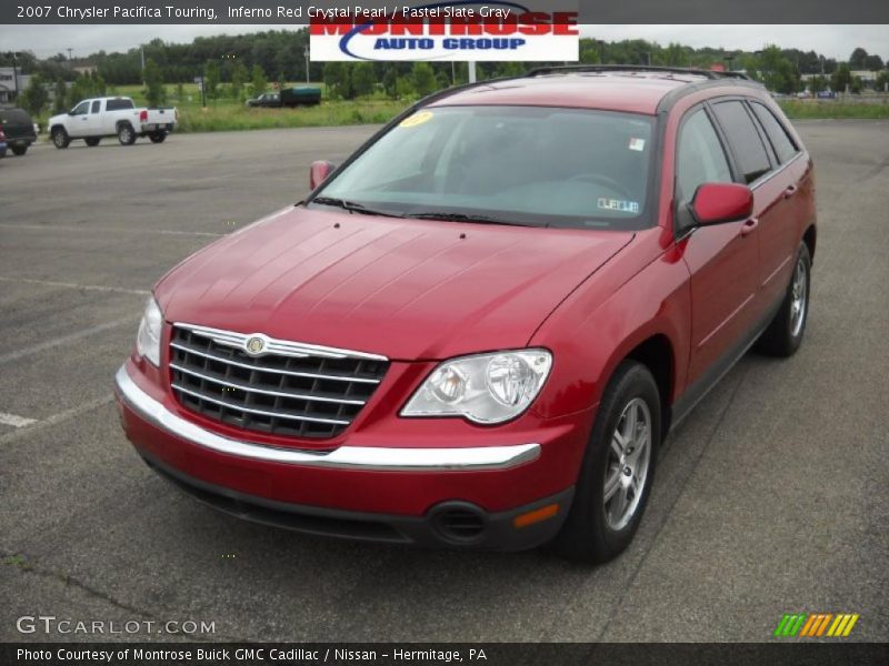 Inferno Red Crystal Pearl / Pastel Slate Gray 2007 Chrysler Pacifica Touring