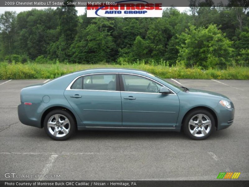 Silver Moss Metallic / Ebony 2009 Chevrolet Malibu LT Sedan