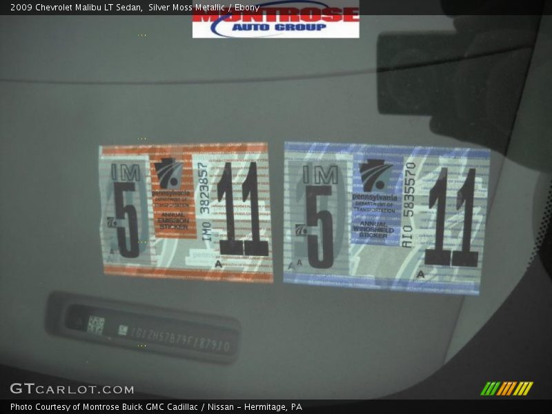 Silver Moss Metallic / Ebony 2009 Chevrolet Malibu LT Sedan