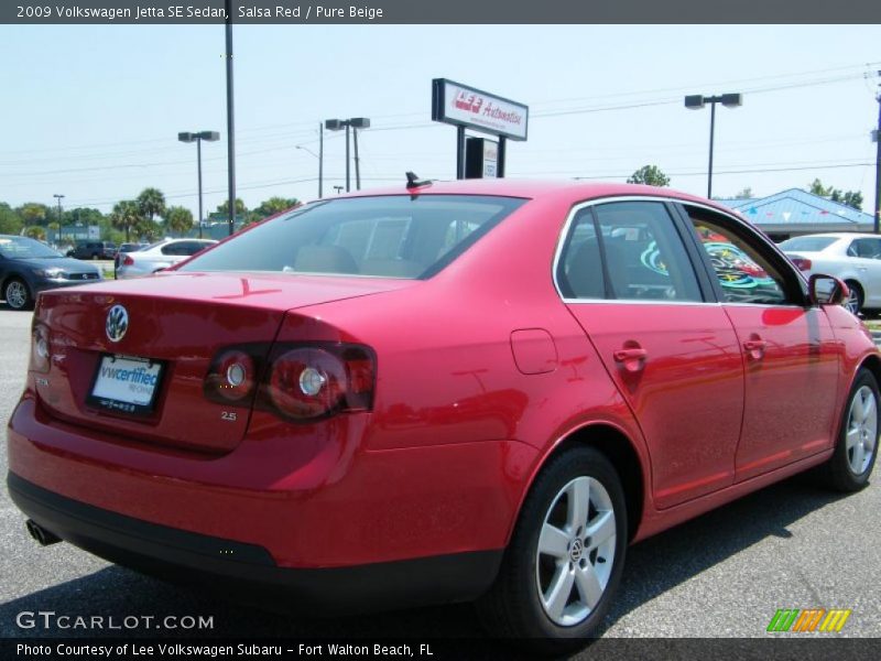 Salsa Red / Pure Beige 2009 Volkswagen Jetta SE Sedan