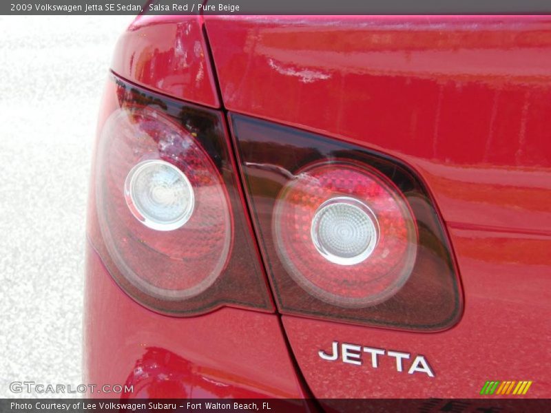 Salsa Red / Pure Beige 2009 Volkswagen Jetta SE Sedan