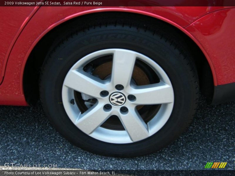 Salsa Red / Pure Beige 2009 Volkswagen Jetta SE Sedan