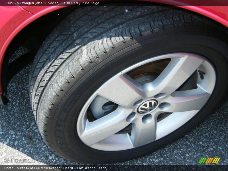Salsa Red / Pure Beige 2009 Volkswagen Jetta SE Sedan