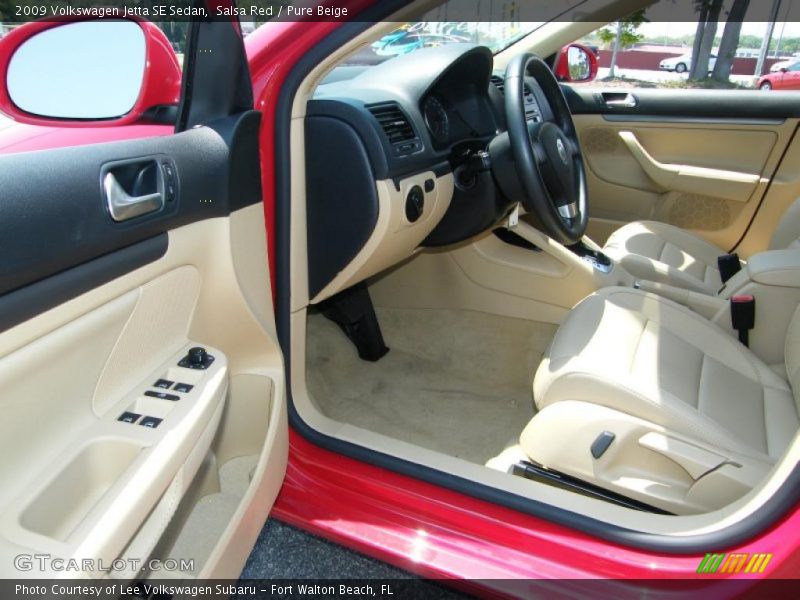 Salsa Red / Pure Beige 2009 Volkswagen Jetta SE Sedan