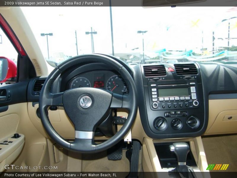 Salsa Red / Pure Beige 2009 Volkswagen Jetta SE Sedan