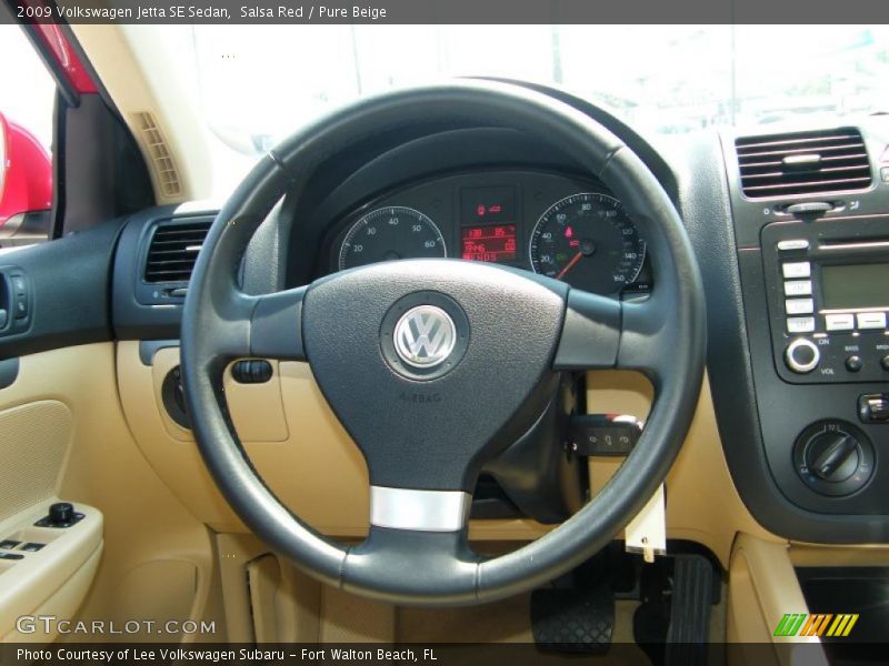 Salsa Red / Pure Beige 2009 Volkswagen Jetta SE Sedan