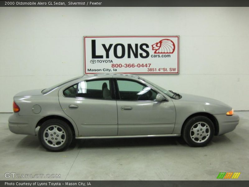 Silvermist / Pewter 2000 Oldsmobile Alero GL Sedan