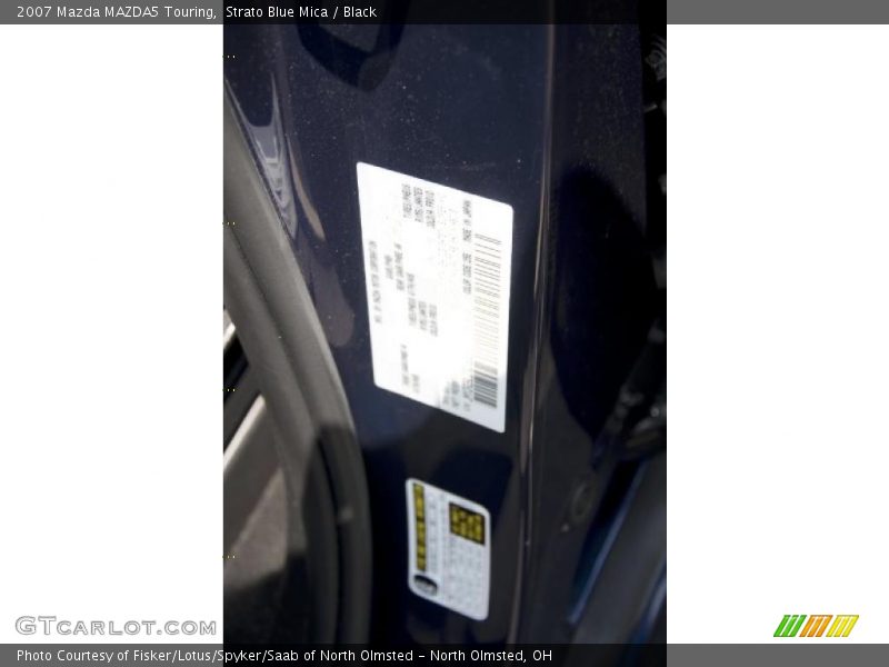 Strato Blue Mica / Black 2007 Mazda MAZDA5 Touring