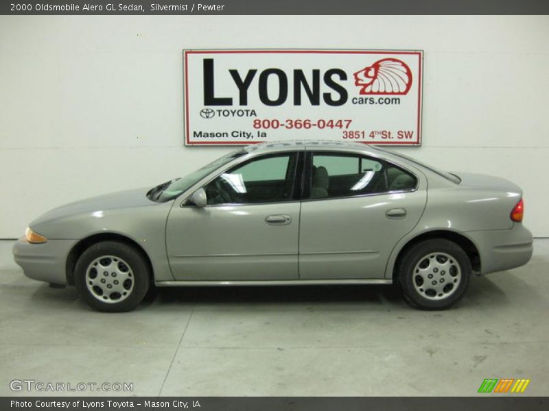 Silvermist / Pewter 2000 Oldsmobile Alero GL Sedan