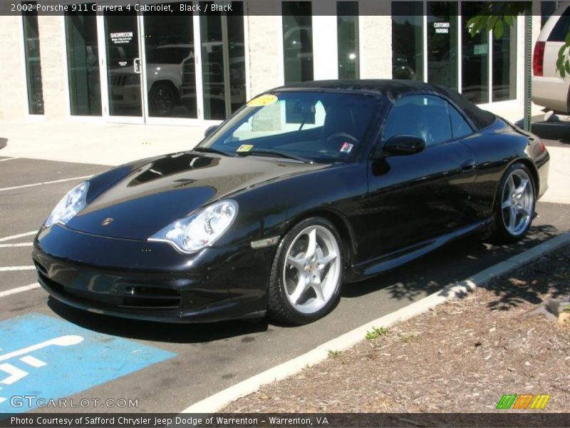 Black / Black 2002 Porsche 911 Carrera 4 Cabriolet