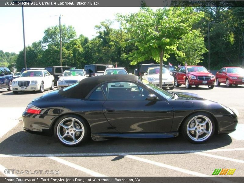 Black / Black 2002 Porsche 911 Carrera 4 Cabriolet