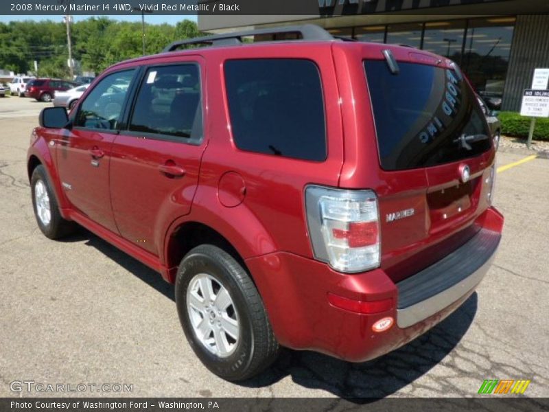 Vivid Red Metallic / Black 2008 Mercury Mariner I4 4WD