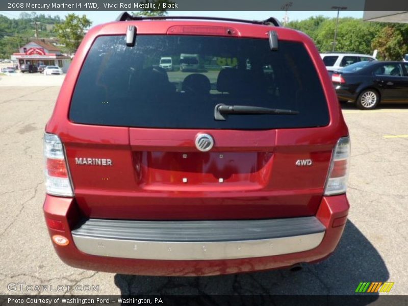Vivid Red Metallic / Black 2008 Mercury Mariner I4 4WD