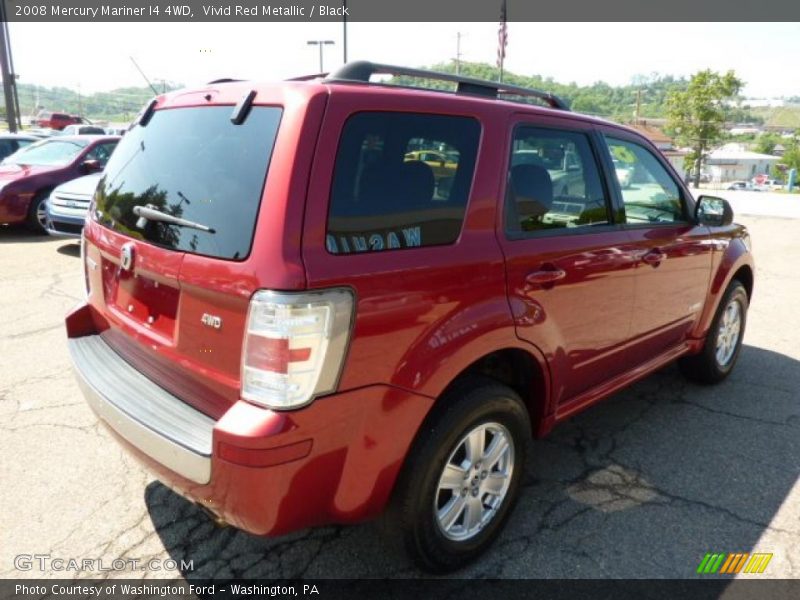 Vivid Red Metallic / Black 2008 Mercury Mariner I4 4WD