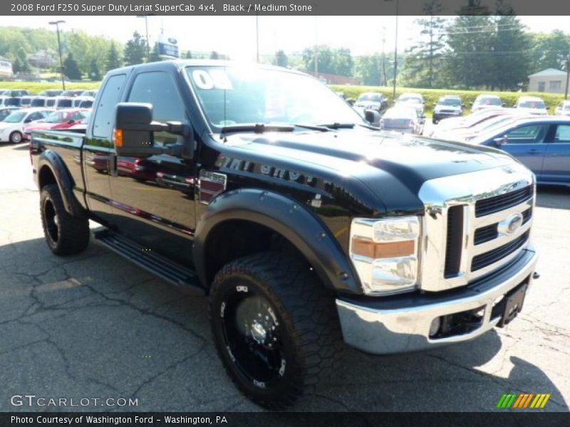 Black / Medium Stone 2008 Ford F250 Super Duty Lariat SuperCab 4x4