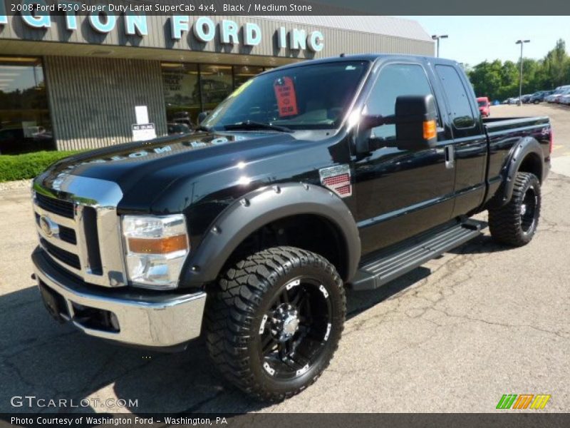 Black / Medium Stone 2008 Ford F250 Super Duty Lariat SuperCab 4x4