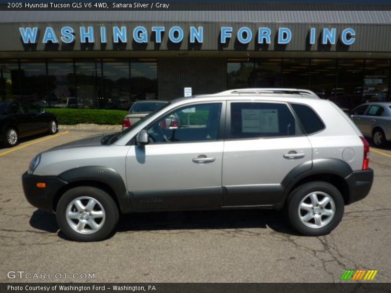 Sahara Silver / Gray 2005 Hyundai Tucson GLS V6 4WD