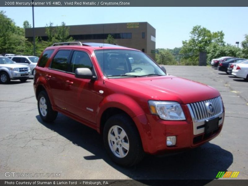 Vivid Red Metallic / Greystone/Stone 2008 Mercury Mariner V6 4WD