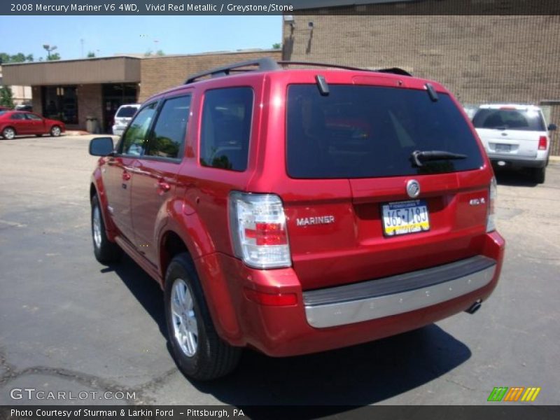 Vivid Red Metallic / Greystone/Stone 2008 Mercury Mariner V6 4WD