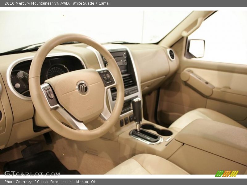 White Suede / Camel 2010 Mercury Mountaineer V6 AWD