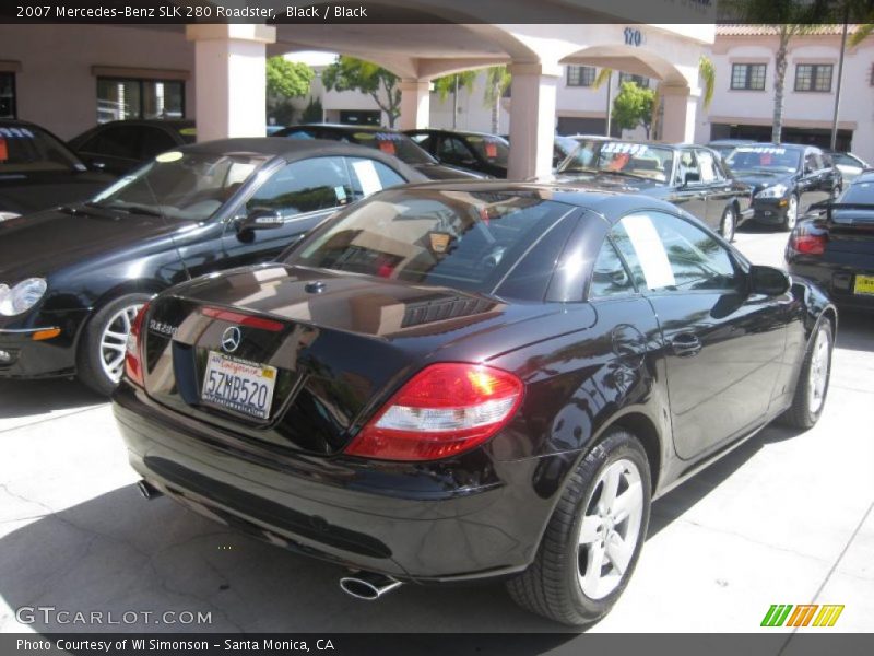 Black / Black 2007 Mercedes-Benz SLK 280 Roadster