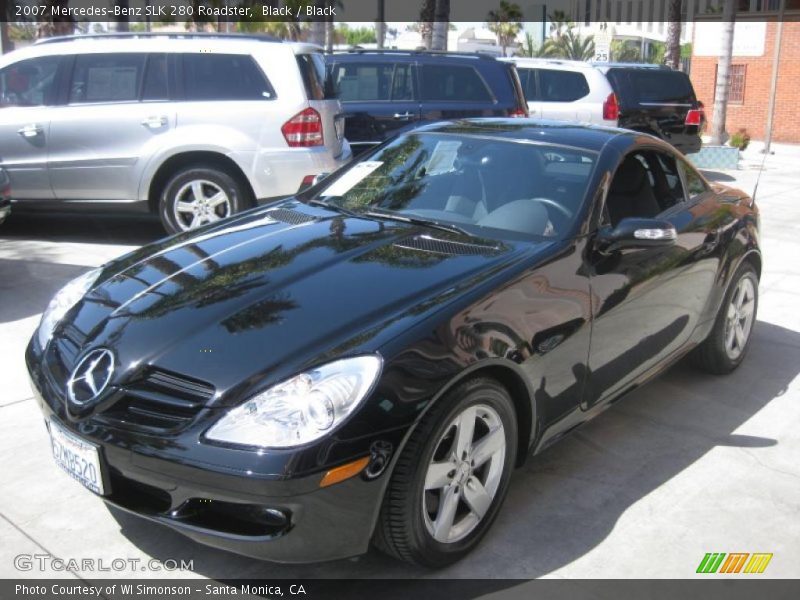 Black / Black 2007 Mercedes-Benz SLK 280 Roadster