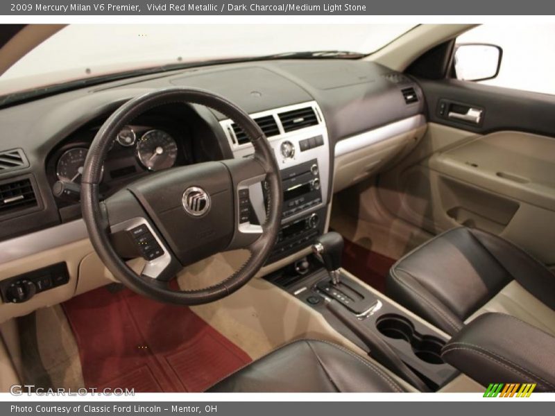 Vivid Red Metallic / Dark Charcoal/Medium Light Stone 2009 Mercury Milan V6 Premier