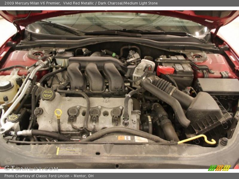 Vivid Red Metallic / Dark Charcoal/Medium Light Stone 2009 Mercury Milan V6 Premier