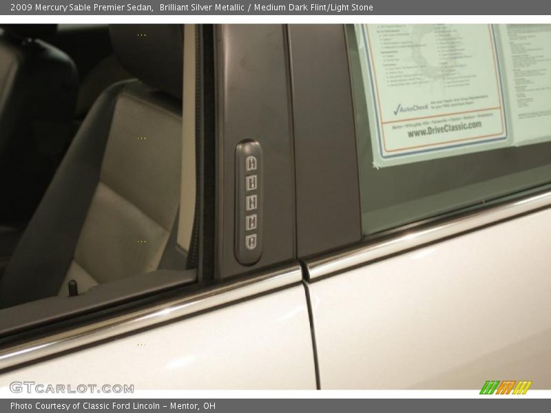 Brilliant Silver Metallic / Medium Dark Flint/Light Stone 2009 Mercury Sable Premier Sedan