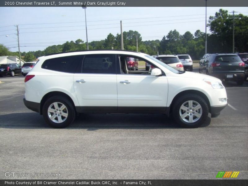 Summit White / Dark Gray/Light Gray 2010 Chevrolet Traverse LT