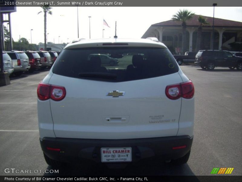 Summit White / Dark Gray/Light Gray 2010 Chevrolet Traverse LT