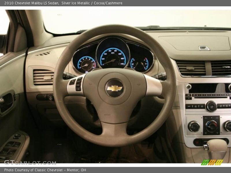 Silver Ice Metallic / Cocoa/Cashmere 2010 Chevrolet Malibu LS Sedan
